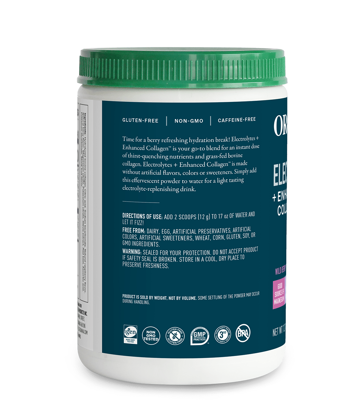 Electrolytes + Enhanced Collagen - Wild Berry - Organika USA