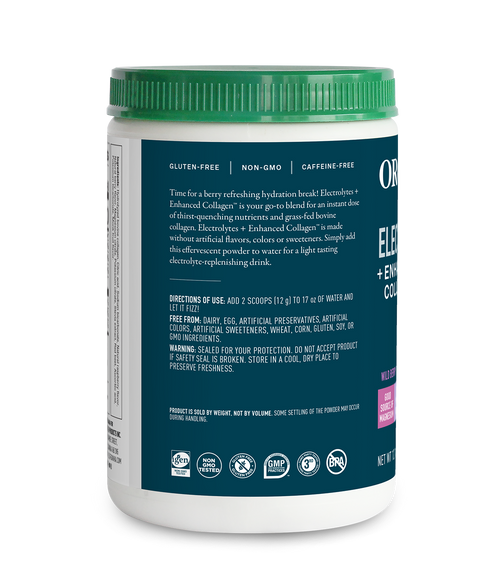 Electrolytes + Enhanced Collagen - Wild Berry - Organika USA