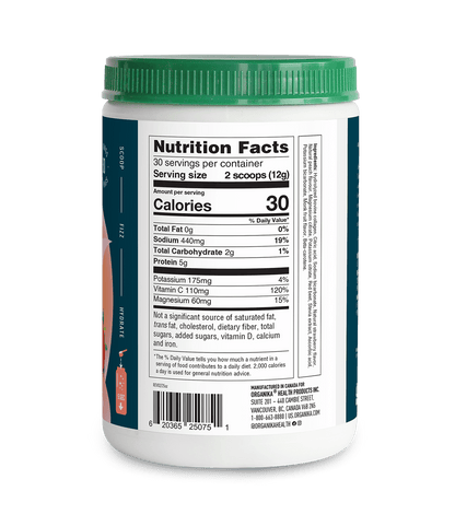Electrolytes + Enhanced Collagen - Juicy Strawberry Peach - Organika USA