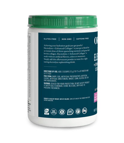 Electrolytes + Enhanced Collagen - Juicy Strawberry Peach - Organika USA