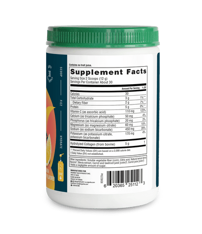 Electrolytes + Enhanced Collagen - Zesty Lemon Berry - Organika USA