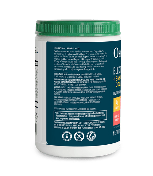 Electrolytes + Enhanced Collagen - Zesty Lemon Berry - Organika USA