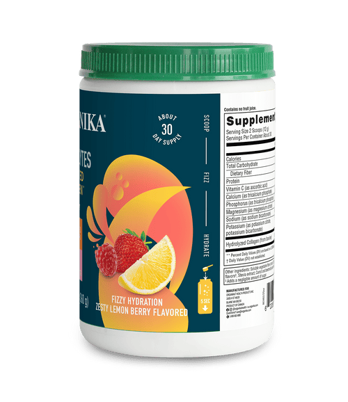 Electrolytes + Enhanced Collagen - Zesty Lemon Berry - Organika USA